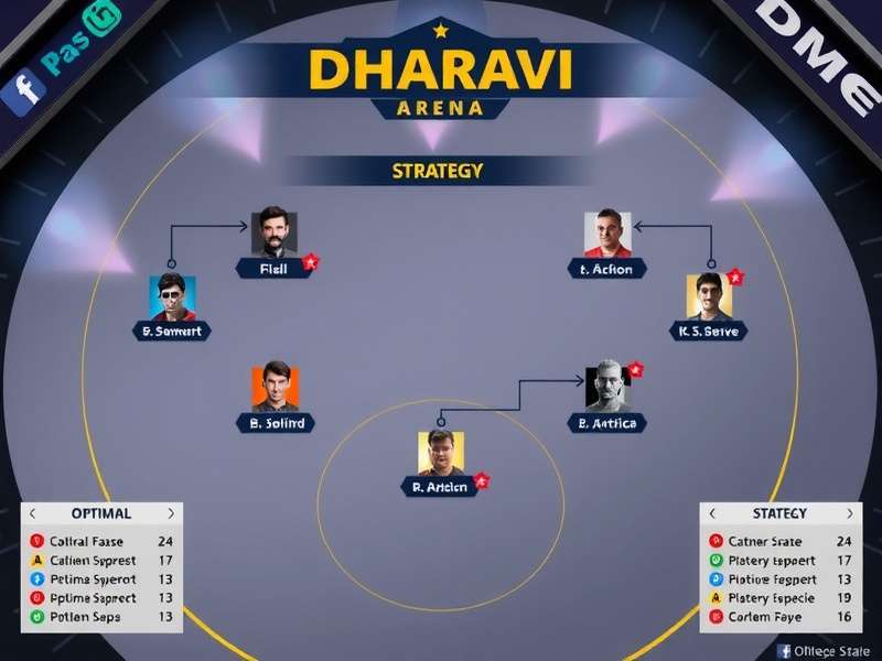 Bombay Slam Elite team strategy diagram showing optimal positions in Dharavi arena